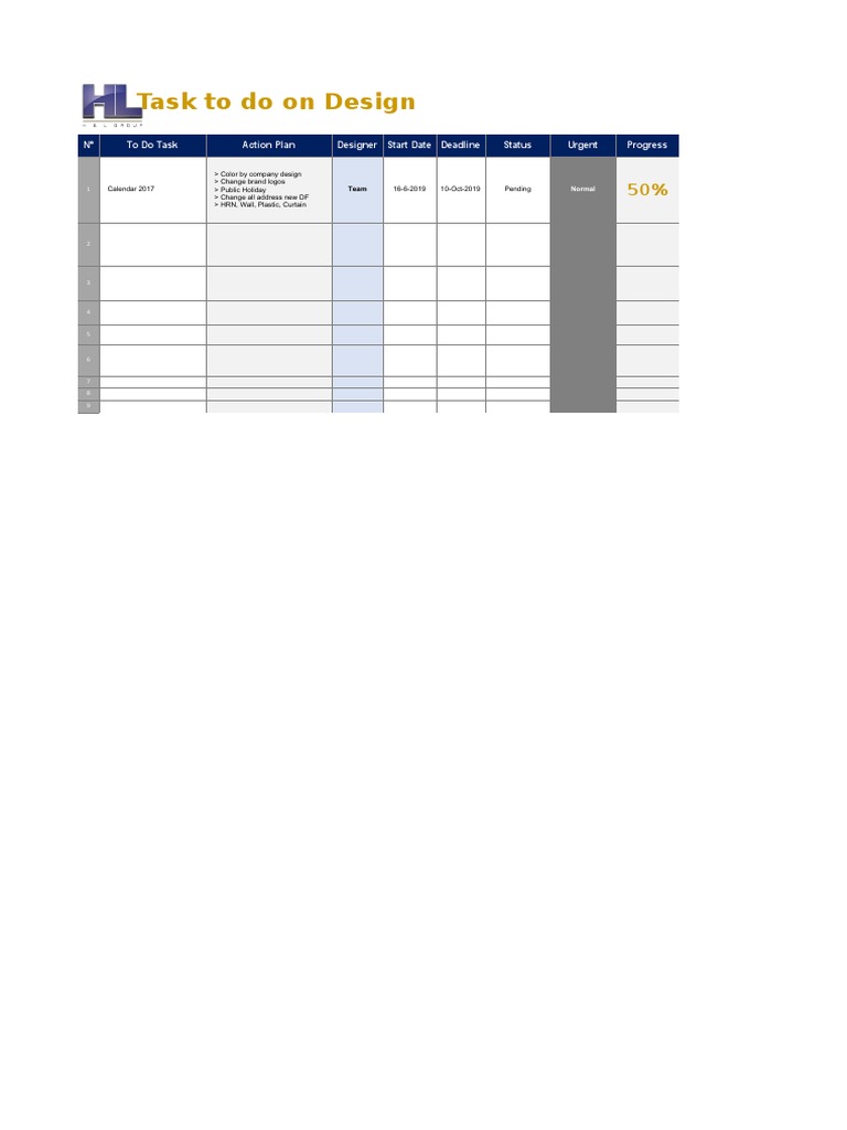 2017 Design Task Action Plan | PDF