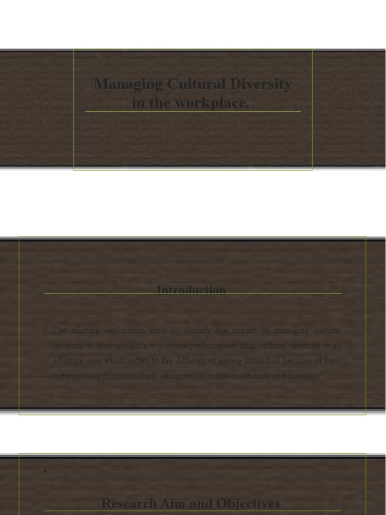 Managing Cultural Diversity in The Workplace | PDF | Cultural Diversity ...