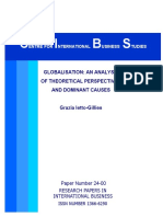C I B S: Globalisation: An Analysis of Theoretical Perspectives and Dominant Causes