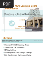 Numicro Mcu Learning Board: Department of Electrical Engineering