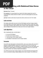 Lab 5 - Working With Relational Data Stores in The Cloud