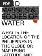 Landmasses and Bodies of Water