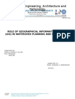 ROLE OF GEOGRAPHICAL INFORMATION SYSTEM IN WATERSHED PLANNING AND MANAGEMENT