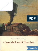 Carta de Lord Chandos - Hugo Von Hofmannsthal