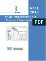 Computer Science / It Theory of Computation: Gate 2016