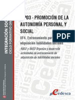 UF4 RA02 y RA03 Organiza y Desarrolla Actividades de Entrenamiento de Adquisición de Habilidades Sociales PDF