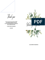 Greenery 1 - A4 folded program cover