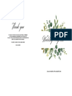 Greenery 1 - A4 Folded Program Cover