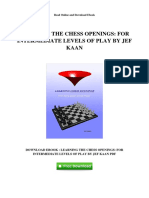 Learning The Chess Openings For Intermediate Levels of Play by Jef Kaan PDF