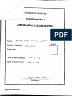 Introduction To Code Warrior: E:xperiment No. 2