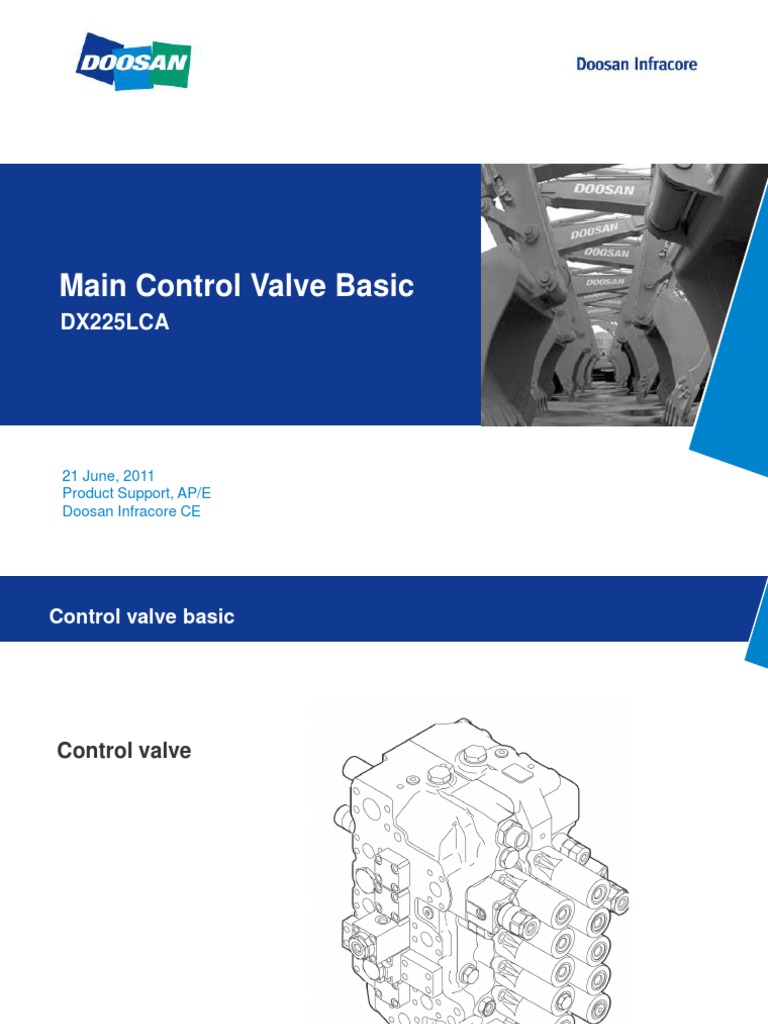 (DX225LCA) 0005 Main Control Valve Basic PDF | PDF | Valve | Gases