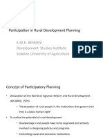 Participation in Rural Development Planning100