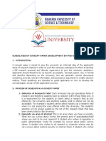 GUIDELINES OF CONCEPT PAPER DEVELOPMENT BY PHD APPLICANTS