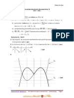 Devoir Corrigé de Contrôle N°1 - Math Produit Scalaire & Généralité Sur Les Fonction & Continuité - 3ème Sciences Exp (2010-2011) MR Hafsi Salem