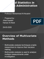 Overview of Multivariate Methods