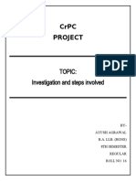 CRPC Project: Topic: Investigation and Steps Involved