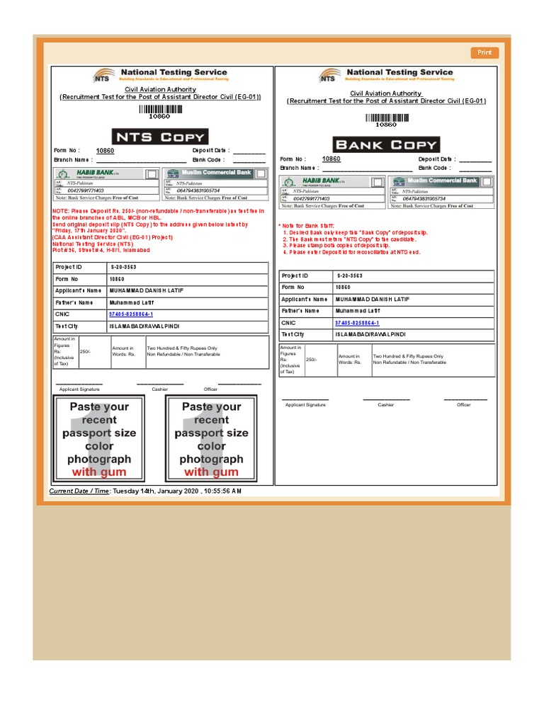 CAA Assistant Director Civil Test Slip | PDF | Business