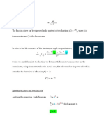 Where : Ifferentiating The Numerator