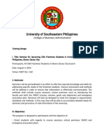 University of Southeastern Philippines: College of Business Administration