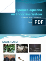 Effects of Ipomea Aquatica On Endocrine System