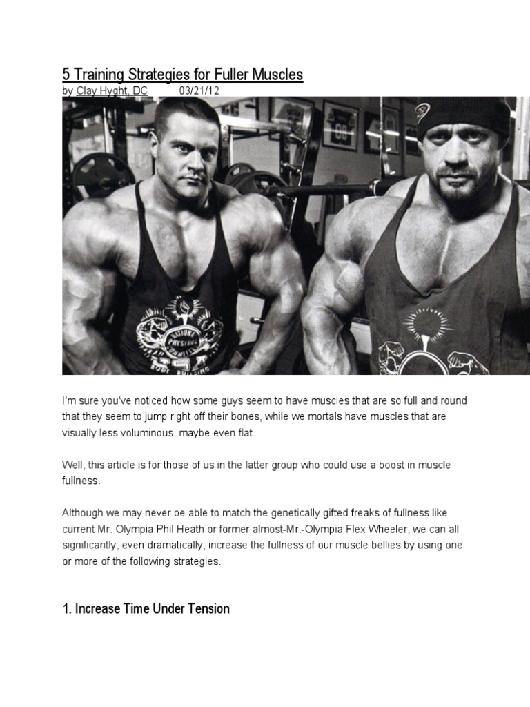 5 Training Strategies For Fuller Muscles PDF Strength Training Glycogen