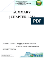 (CHAPTER 1-25) : SUBMITTED BY: Anggoy, Cristeen Jewel D. 1GOV1-Public Administration Submitted To