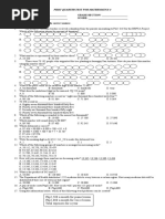 First Quarter Test For Mathematics 4