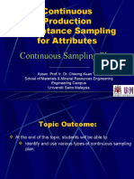 Continuous Production Acceptance Sampling For Attributes