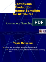 Continuous Production Acceptance Sampling For Attributes