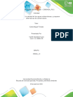 Fase 4 - Evaluar La Calidad de Las Aguas Subterráneas y Proponer Alternativas de C