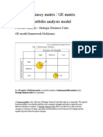 McKinsey matrix analysis model for strategic business units