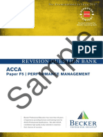 Sample REVISION QUESTION BANK. ACCA Paper F5 PERFORMANCE MANAGEMENT