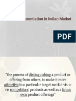 Product Differentiation in Indian Market
