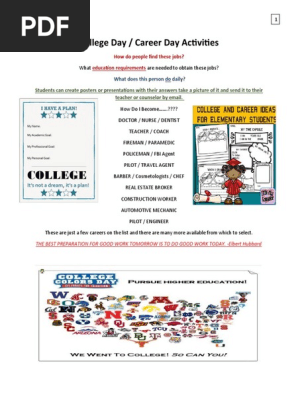 college   career day activities
