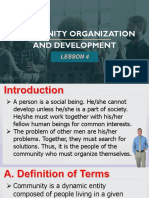 Community Organization and Development: Lesson 4