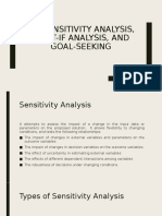 6.6 Sensitivity Analysis, What-If Analysis, and Goal-Seeking