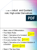 Product and quotient rule high order