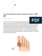 Uric Acid Full Diet Chart in Hindi to Control - क्या खाए