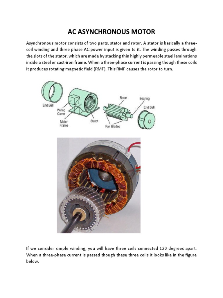 Ac Asynchronous Motor PDF | PDF | Science & Mathematics