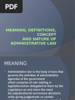 Meaning, Definitions, Concept and Nature of Administrative Law