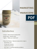 Marketing Manageme NT: Made By: GRISHMA MEHTA (16531004) PRIYANK SONI (16531031)