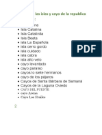 Islas y Cayo de La Republica Dominicana