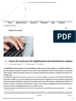 Fases de Un Proceso de Digitalización Documental para Empresas