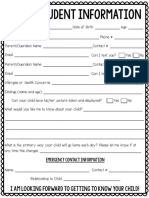 Student Contact Form