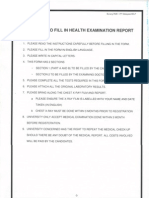Guidelines To Fill in Health Examination: Borang RME / IPT Malaysia/HELP