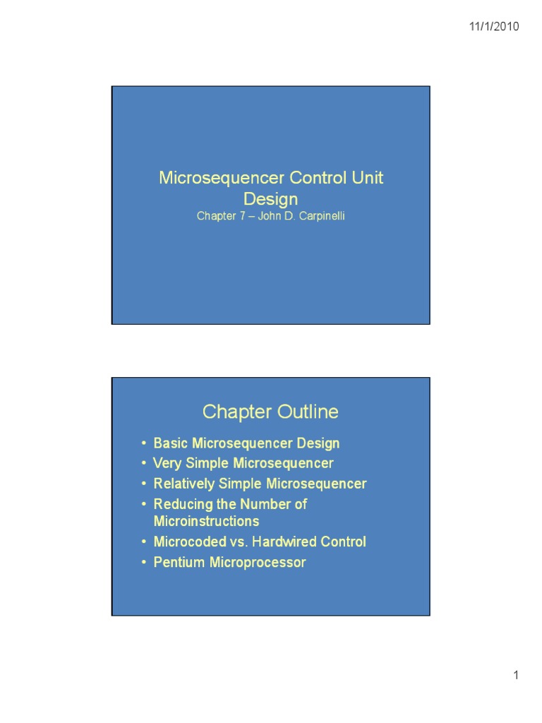Microsequencer | PDF | Central Processing Unit | Computer Engineering