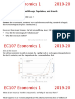 EC107 Economics 1 2019-20: Technological Change, Population, and Growth