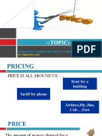 Pricing and it's relation with other p's of marketing