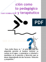 La Natacion Como Elemento Terapeutico, Formativo y Pedagogico - Plataforma