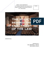 SLU Policy Behind Law Enactment